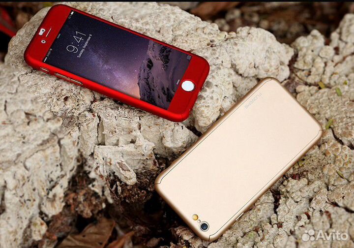 Чехлы 360' Floveme со стеклом для Apple золотой