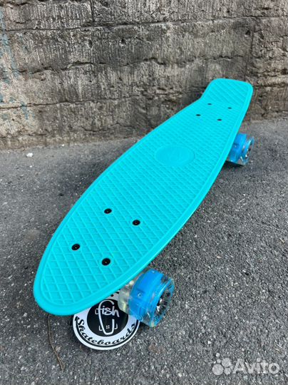 Пенни борд Fish бирюзовый
