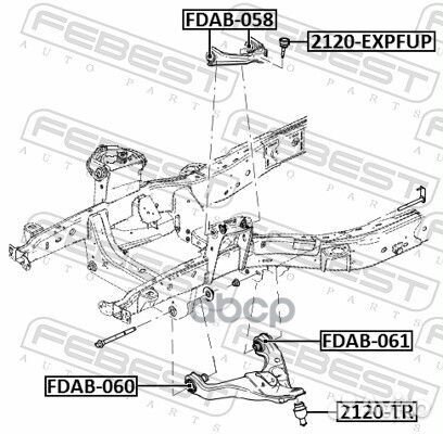 Опора шаровая верхняя ford explorer III 2002-20