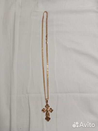 Мужская цепь с крестом