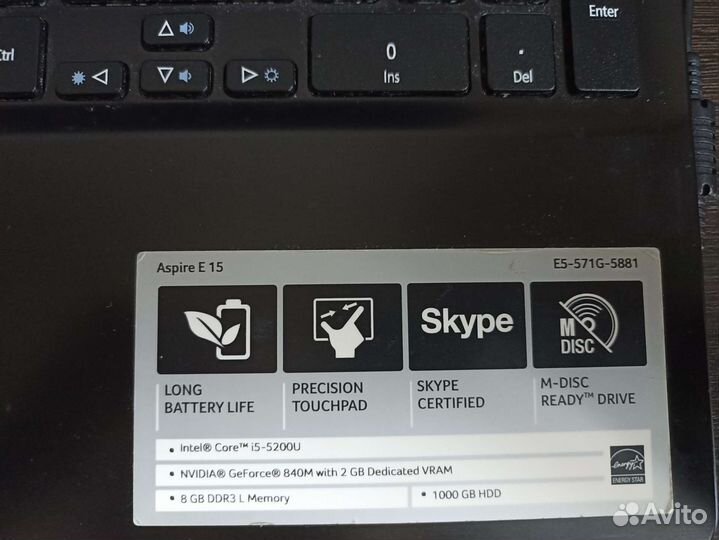 Ноутбук acer aspire