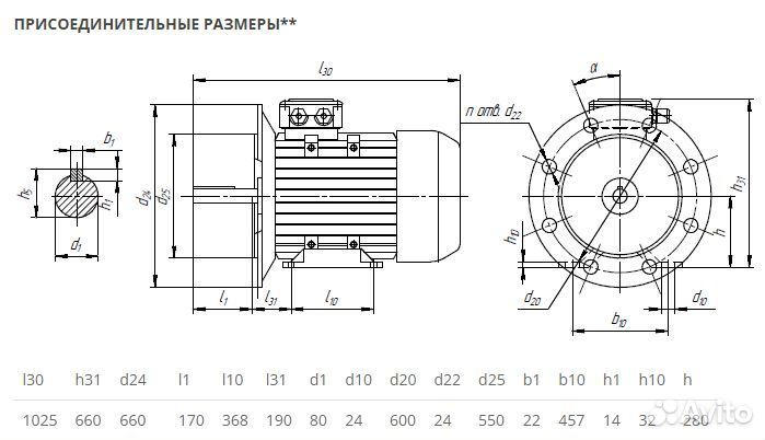 Электродвигатель аир 280S10 (37кВт-600об) новый