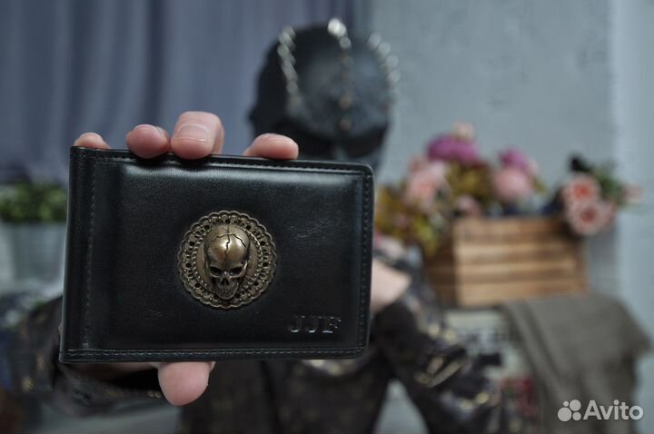 Зажим для денег с черепом. Ручная работа