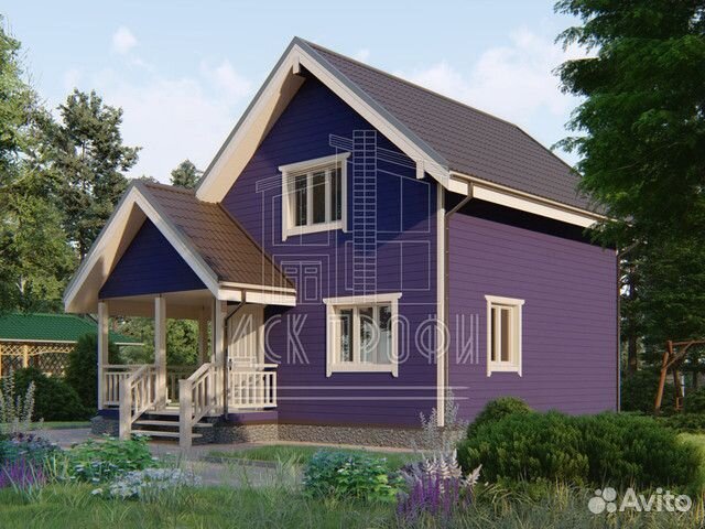 Каркасный дом под ключ 91м2 с террасой