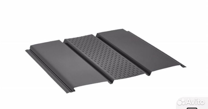 Софит металл. Aquasystem 1/3 перф, L2400мм т.серый
