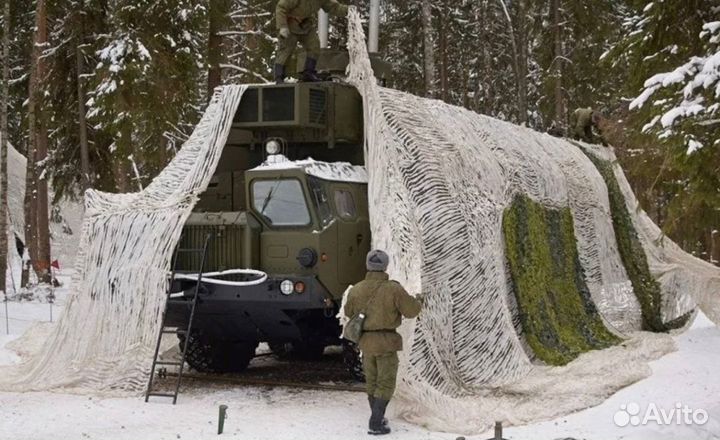 Маскировочная сеть (комплект) мкт-2С (снег) 12*18м