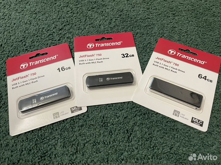 Флешка Transcend Jetflash 750 и 780 16, 32, 64GB