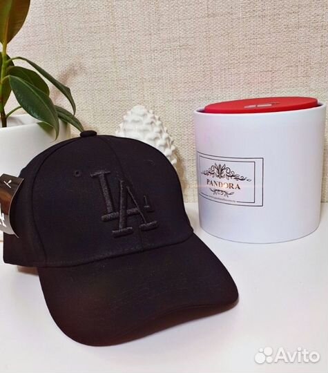 Кепка бейсболка черная LA