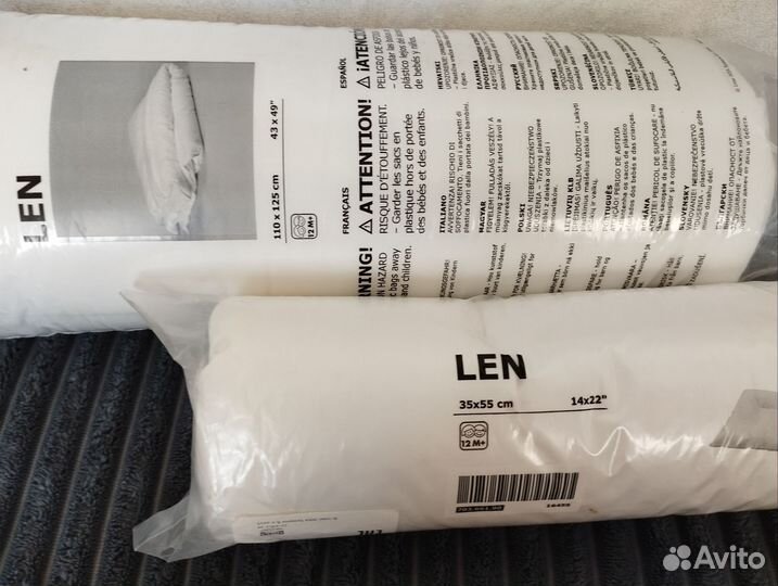 Детское одеяло и подушка в кроватку