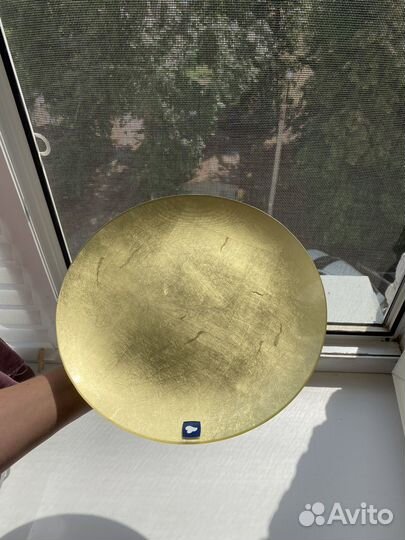 Тарелка декоративная сусальное золото Leonardo