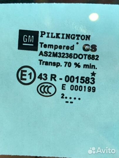 Стекло заднее правое Opel Astra J хэтчбек 1.4