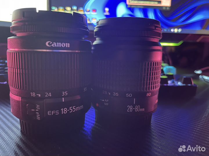 Canon EOS 30D+батарейный блок+2 объектива