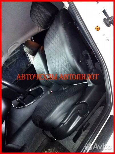 Чехлы Автопилот Mazda 3 bk bl из экокожи чёрные