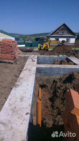 Монтаж выгребных ям и водопровода