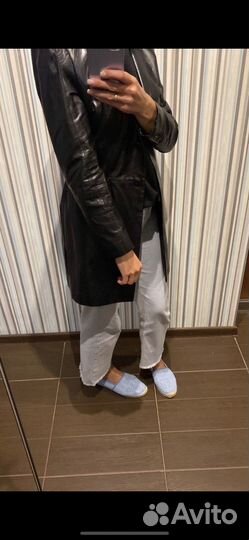 Кожаное пальто