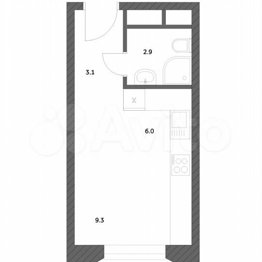 Квартира-студия, 20,3 м², 5/23 эт.