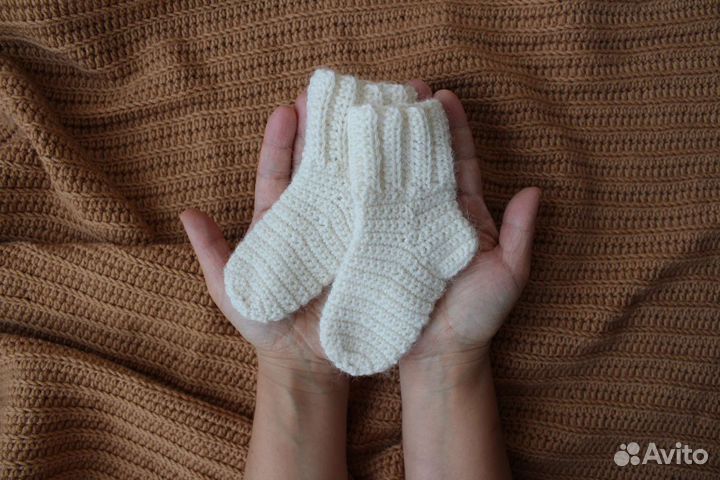 Носки детские вязаные шерстяные