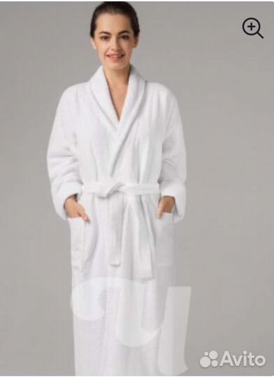 Халат махровый, 50-52, белый, 1 шт/упк