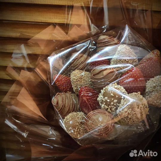 Букет с клубникой в шоколаде