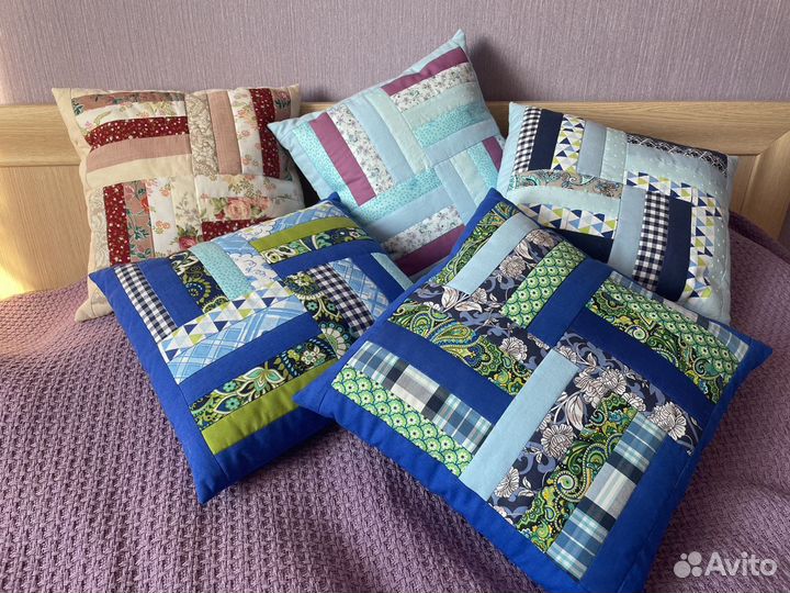 Подушки декоративные в технике пэчворк