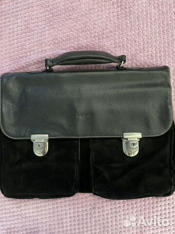 Мужской кожаный портфель бу balmain оригинал