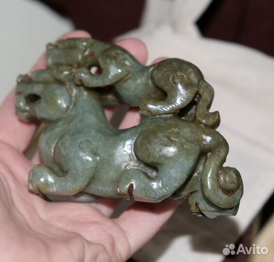 Статуэтка из нефрита Два Тигра