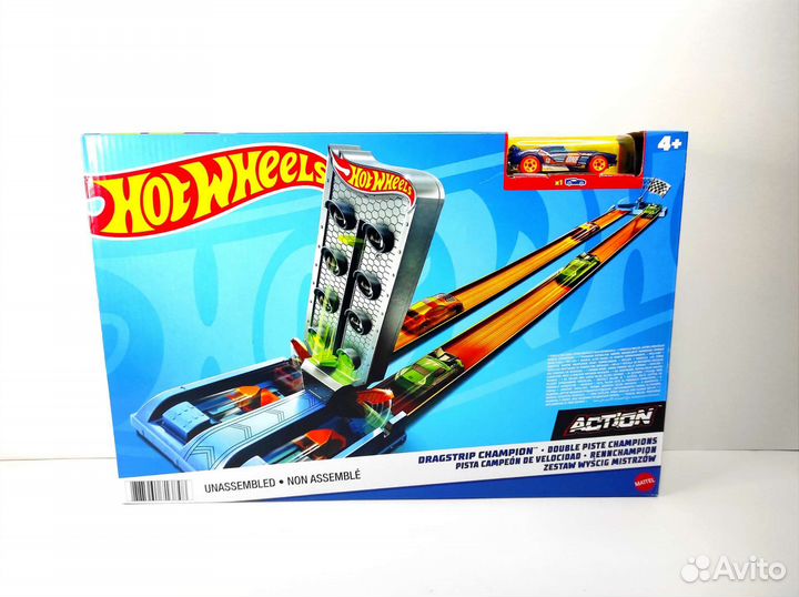 Трек Hot Wheels Action Драг Чемпион GBF81 GBF82