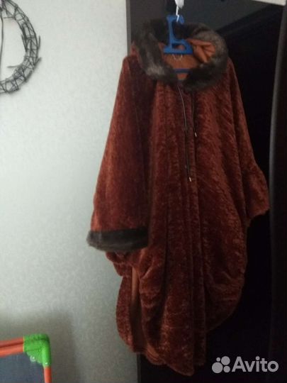 Пальто из искусственного меха без подклада