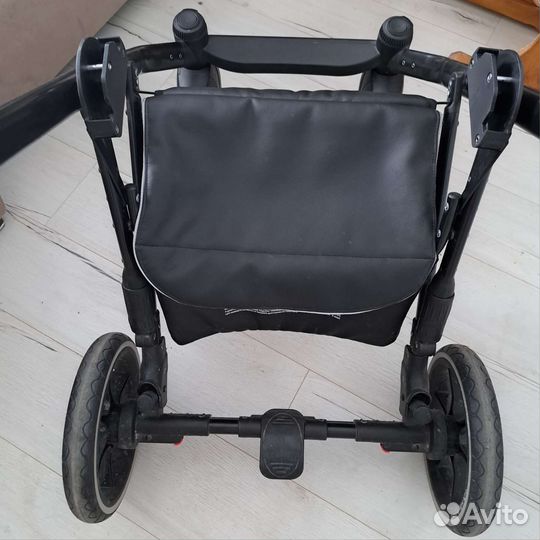 Коляска Peppy Space 2в1 экокожа,чёрная