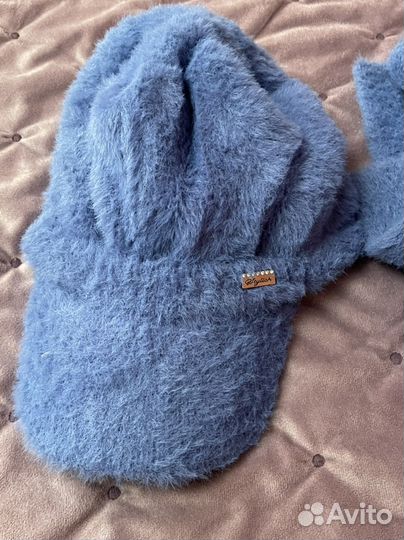 Комплект шарф и шапка-кепка новый