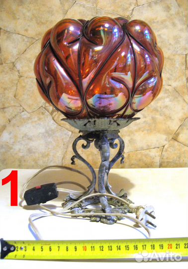 Светильник СССР со стеклянным плафоном