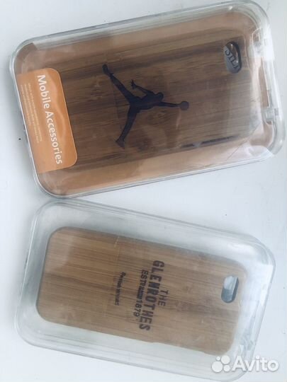 Чехлы деревянные 2шт. на iPhone 5 новые