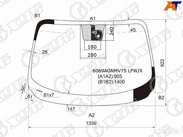 Лобовое стекло на Nissan Juke F15 2010г
