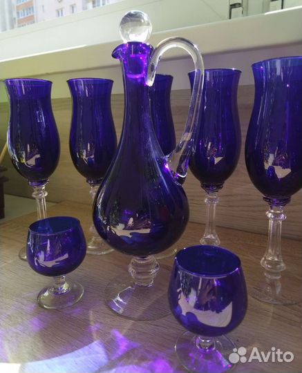 Фужеры цветное стекло
