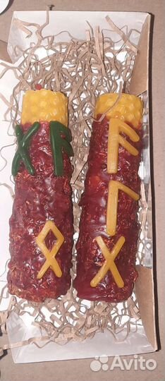 Рунические свечи из Вощины с травами