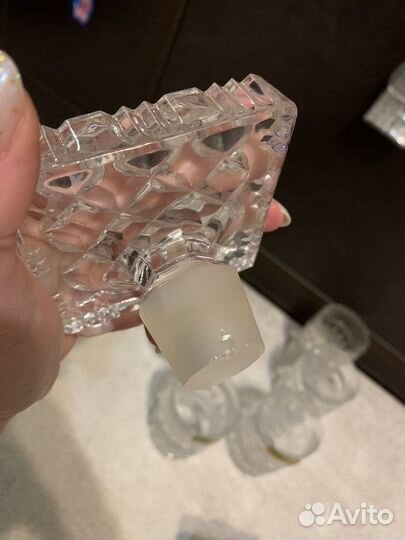 Набор для виски со штофом, Богемия, Чехословакия