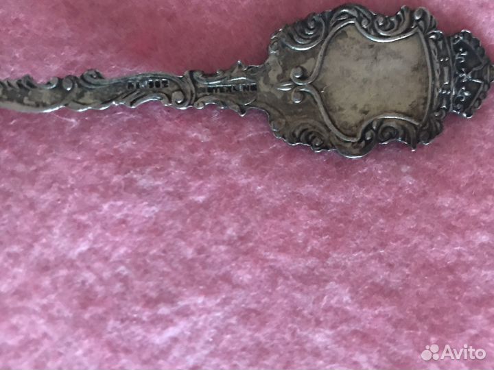 Чайная старинная серебрян ложка GB