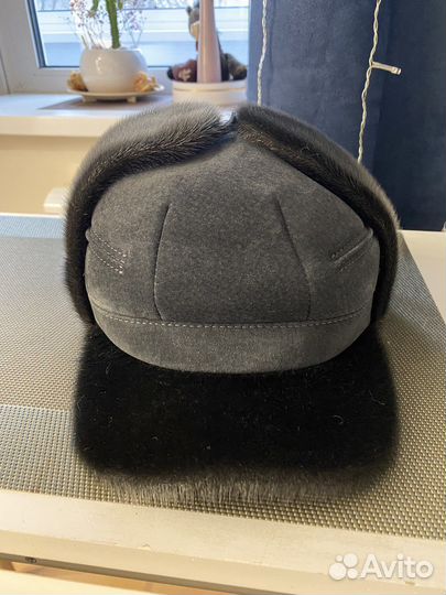 Норковая шапка мужская новая