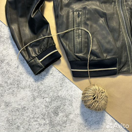 Latini Leather Bomber Jacket Man's