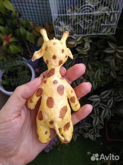 Ватная игрушка жираф