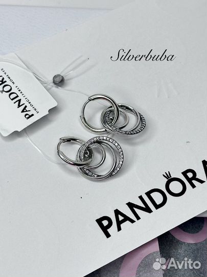 Серьги Pandora Семья навсегда