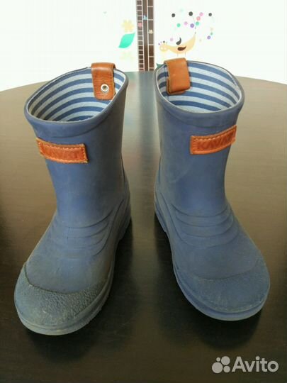 Резиновые сапоги kavat синие размер 25