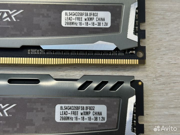 Оперативная память Ballistix DDR4 8gb 2666Мгц