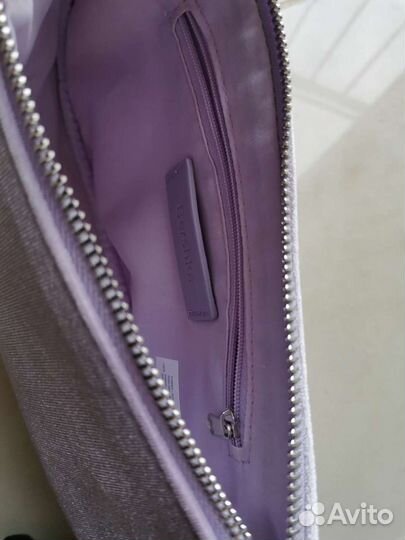 Фиолетовая сумка багет bershka
