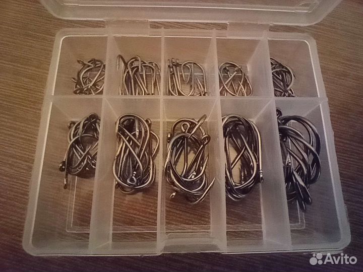 Крючки для рыбалки набор из 10 размеров