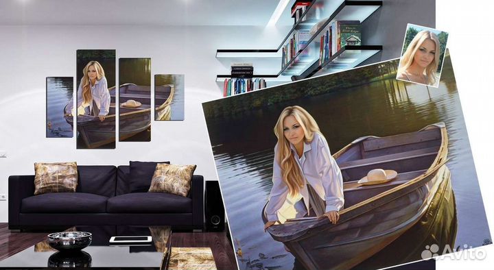 Печать на холсте. Натяжка на подрамник