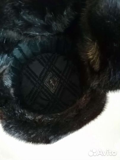 Норковая шапка мужская ушанка