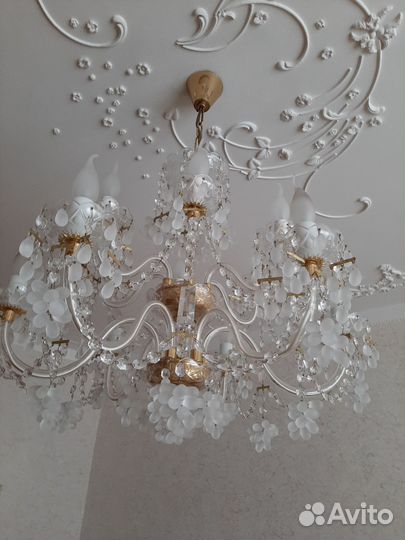 Люстра хрустальная чехия бу