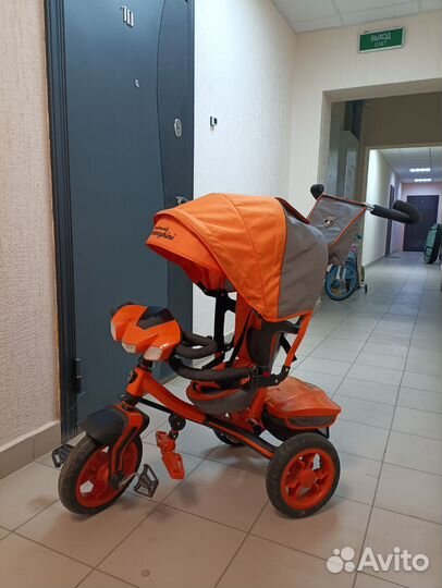 Детский велосипед трехколесный с ручкой