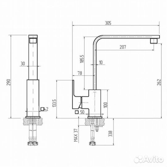 Смеситель для кухни Migliore Kvant 26096 хром